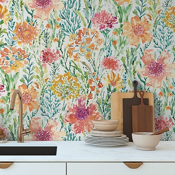 A.S. Création Vliestapete Aquarell Dreams Blumen-Tapete günstig online kaufen