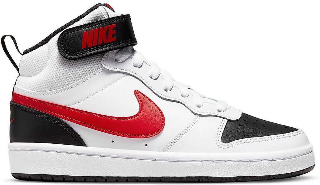 Nike COURT BOROUGH MID 2 (GS) WHITE/UNIVERSITY RED-BLACK Sneaker günstig online kaufen