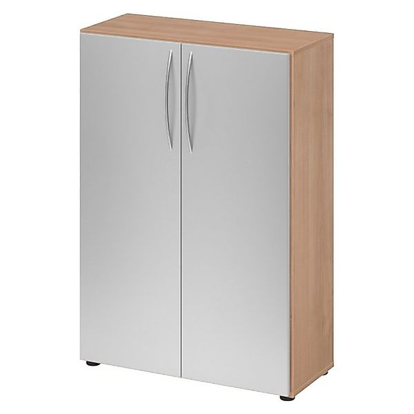 bümö Aktenschrank basic Aktenschrank Dekor: Nussbaum/Silber günstig online kaufen