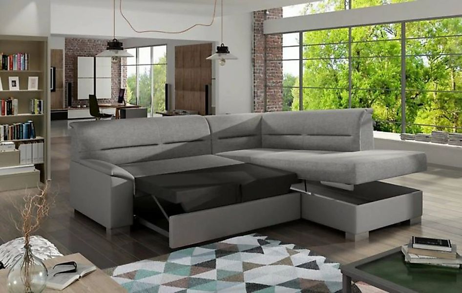 JVmoebel Ecksofa Schlafsofa Sofa Polster Wohnzimmer Textil Ecksofa Couch Si günstig online kaufen