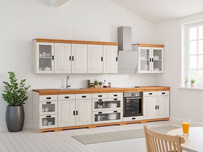 Home affaire Hängeschrank "Rügen" Breite 80 cm, Kiefer massiv, 2 Türen, 1 E günstig online kaufen