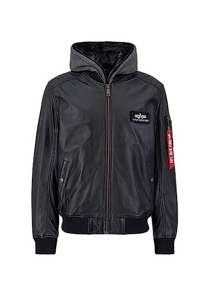 Alpha  Lederjacken MA-1 D-Tec Leather Bomber Jacket - black günstig online kaufen