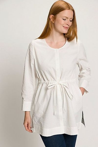 Ulla Popken Longbluse Longbluse A-Linie Rundhals Langarm Biobaumwolle günstig online kaufen