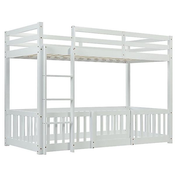 IDEASY Etagenbett 90 x 200 cm, Kinderbett mit rechtwinkliger Treppe, Jugend günstig online kaufen
