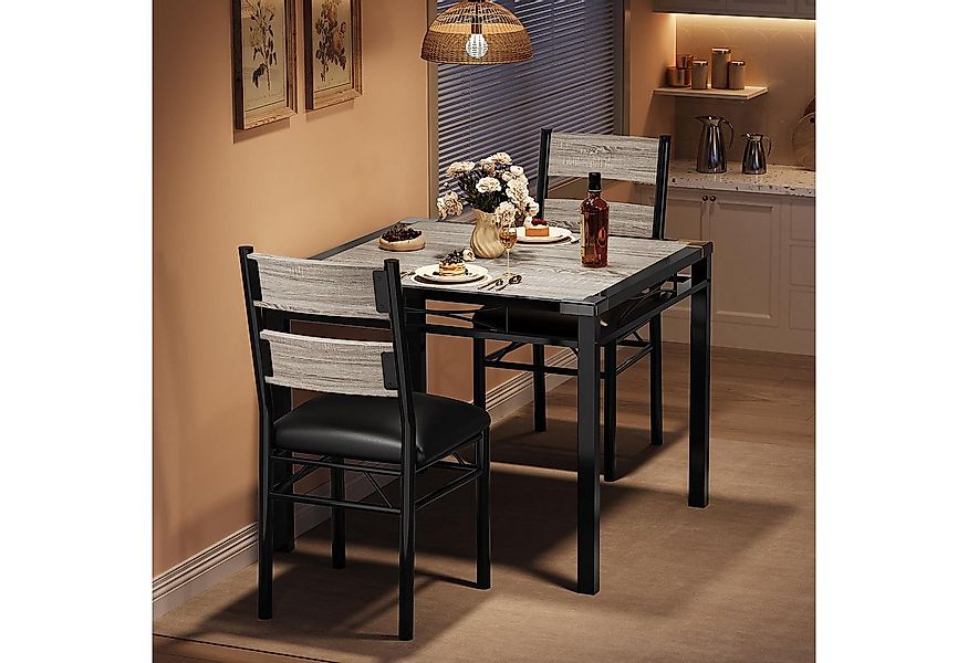 GarveeMore Essgruppe Essgruppe, Esstisch und Polsterstühle, (3-tlg) günstig online kaufen