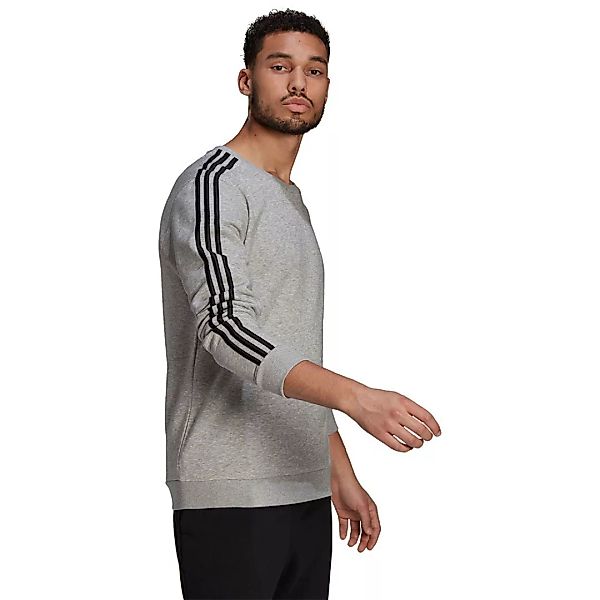 Adidas 3 Stripes Sweatshirt 2XL Medium Grey Heather / Black günstig online kaufen