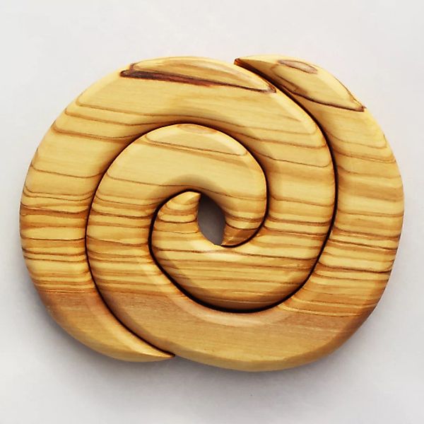 Topfuntersetzer Aus Holz 2-teilig | Spiralform Rund günstig online kaufen