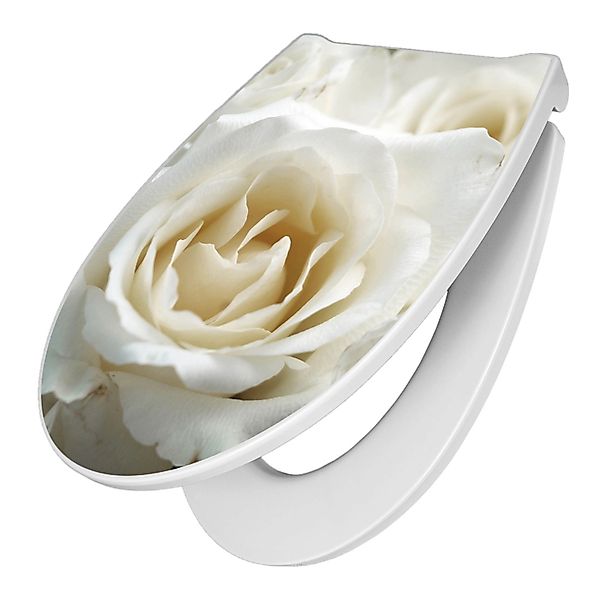 banjado WC-Sitz Motiv White Roses (umweltfreundliches günstig online kaufen