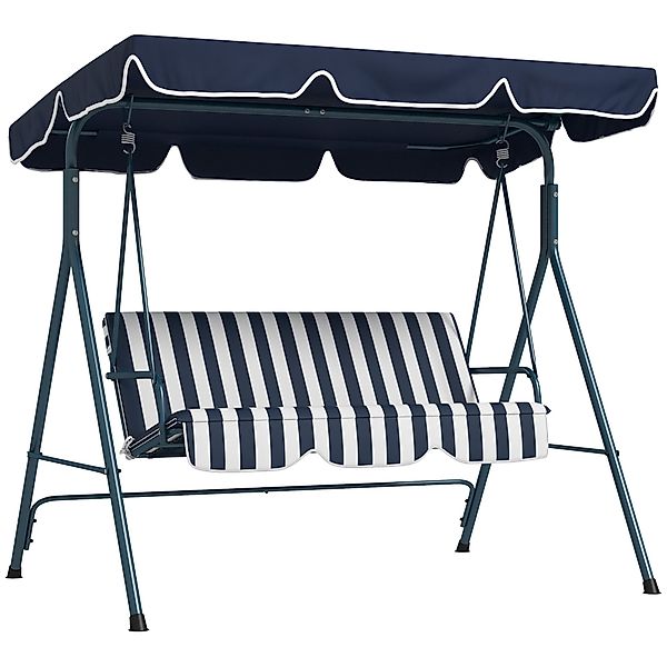 Outsunny Hollywoodschaukel, 3-Sitzer, mit verstellbarem Dach, günstig online kaufen