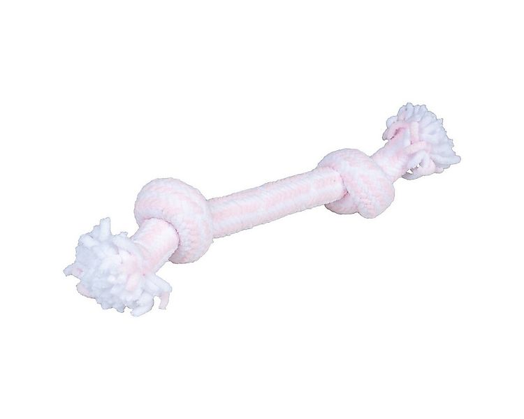 DUVO+ Zerrspielzeug Hundespielzeug Puppy Soft Seil mit 2 Knoten rosa/weiß günstig online kaufen