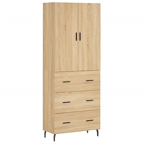 vidaXL Highboard Sonoma-Eiche 69,5x34x180 cm Holzwerkstoff 3195862 günstig online kaufen