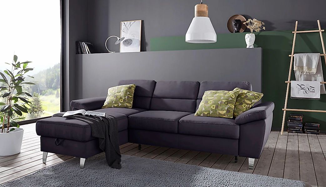 sit&more Ecksofa »Sorano L-Form«, wahlweise mit Bettfunktion und Bettkasten günstig online kaufen