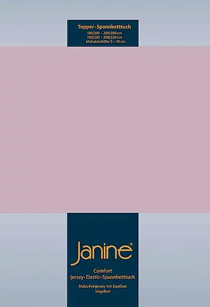 Janine Janine Topper-Spannbetttuch 5001 (für Box-Spring Betten) schwarz (98 günstig online kaufen
