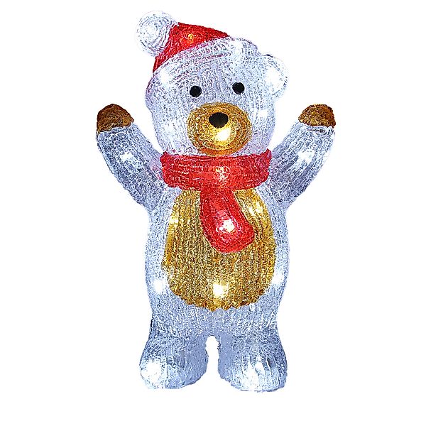 LED Acryl Figur Weihnachten Teddy stehend günstig online kaufen