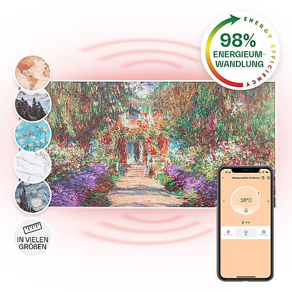 Klarstein Wonderwall Air Art Smart Infrarotheizung 120x60 cm 700 W Wandinst günstig online kaufen