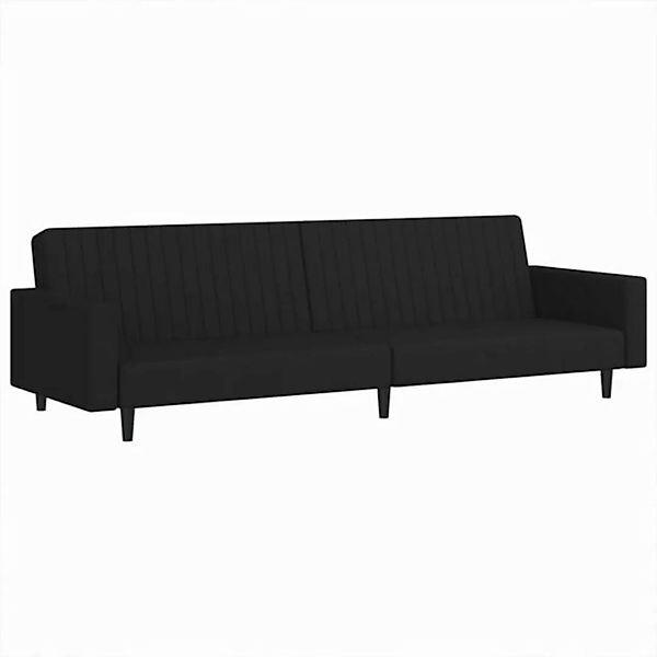 vidaXL Sofa Schlafsofa 2-Sitzer Schwarz Samt günstig online kaufen