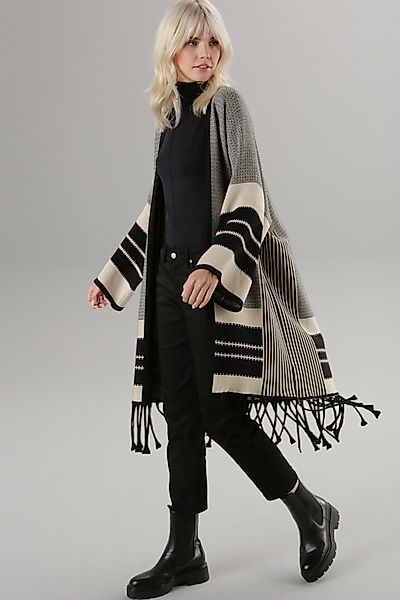 Aniston SELECTED Strickjacke mit Fransen am günstig online kaufen
