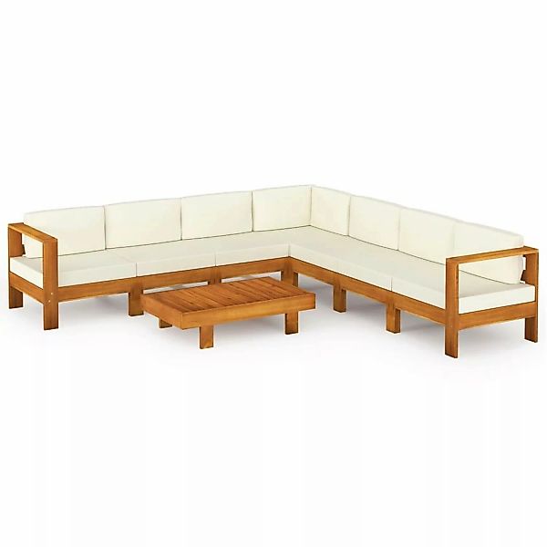 vidaXL Gartenlounge-Set 8-tlg. Garten-Lounge-Set mit Creme günstig online kaufen