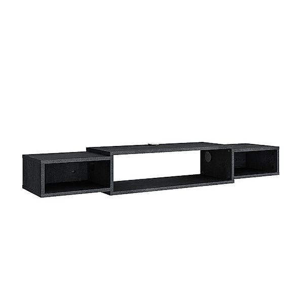Vicco Lowboard Nordic, Schwarz Beton, 139.7 günstig online kaufen