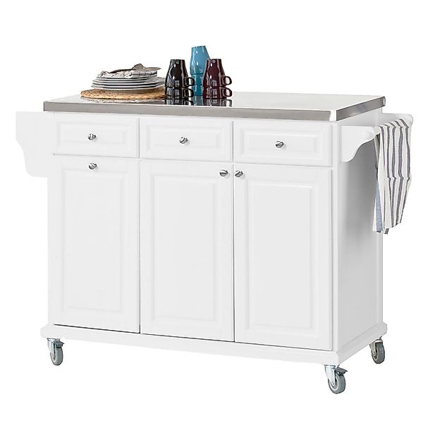 SoBuy Küchenwagen FKW33, Kücheninsel mit Edelstahlplatte günstig online kaufen