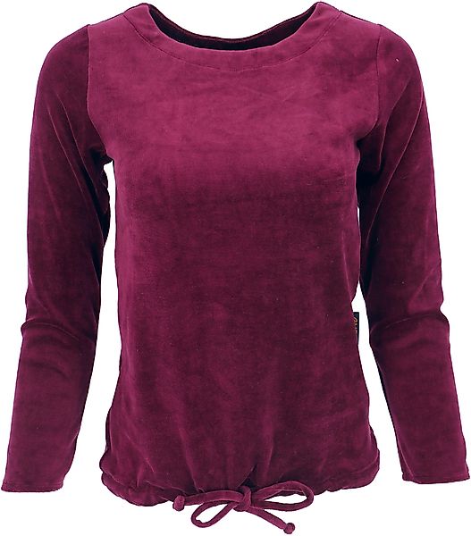 Guru-Shop Longsleeve Nicki-Pullover, weiches Samtshirt, Langarmshirt.. günstig online kaufen