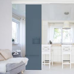 Bilderdepot24 Schiebegardine modern Flächenvorhang blickdicht Schieferblau, günstig online kaufen