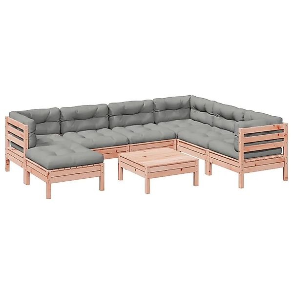 vidaXL 8-Tlg Garten-Sofagarnitur mit Kissen Massivholz Douglasie 3299561 günstig online kaufen