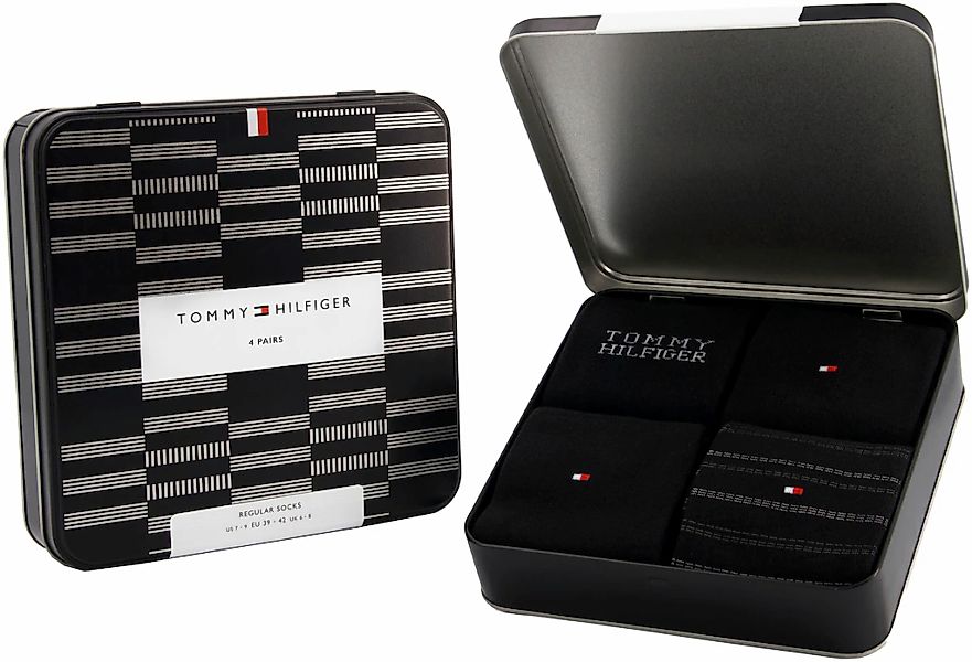Tommy Hilfiger Socken, (4 Paar), Ideal zum Verschenken, Logoprägung, Gesche günstig online kaufen