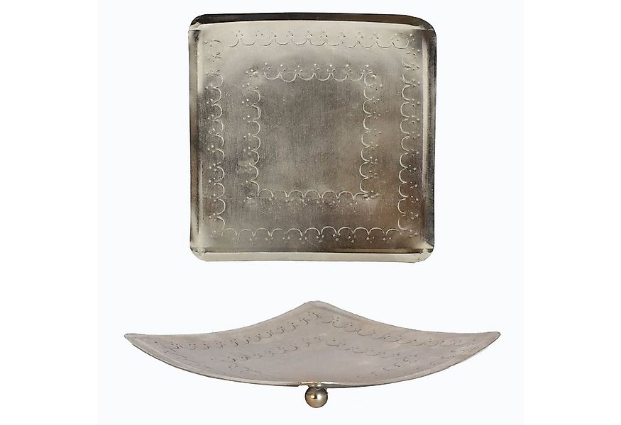 Marrakesch Orient & Mediterran Interior Dekotablett Metall Teller Kerzentel günstig online kaufen