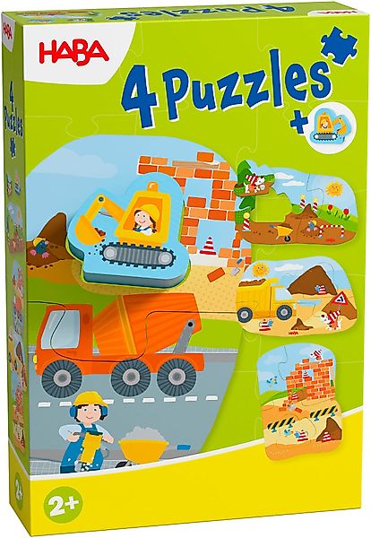 Haba Puzzle 4 erste Puzzles Baustelle, günstig online kaufen