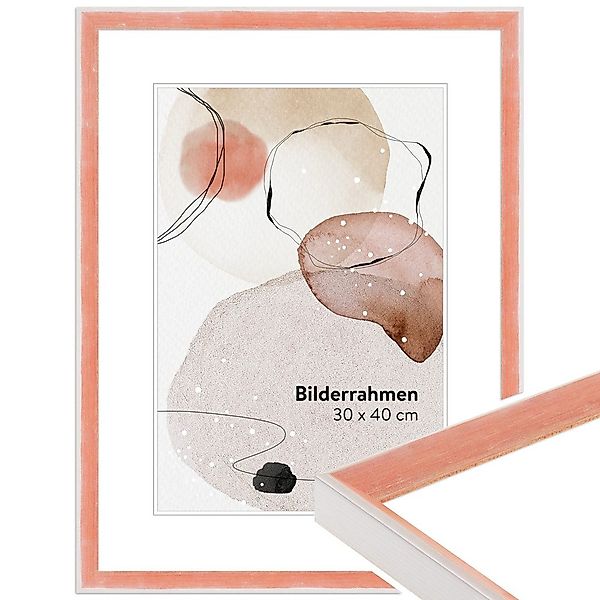WANDStyle Bilderrahmen H080, Apricot, aus Massivholz günstig online kaufen