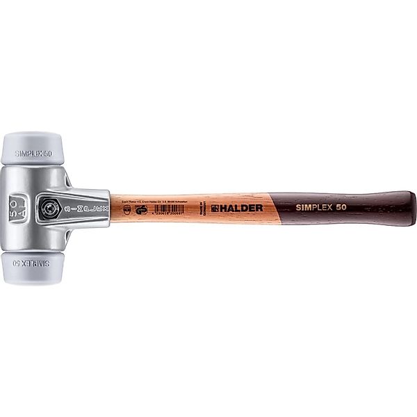 Halder Simplex Schonhammer Ø 50 mm TPE-mid Grau mit Aluminiumgehäuse günstig online kaufen