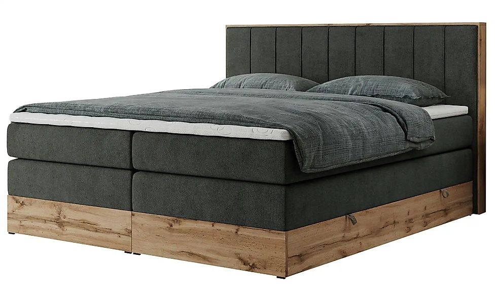 Boxspringbett mit Bettkasten Bellissimo King ¦ grau ¦ Maße (cm): B: 188 H: günstig online kaufen