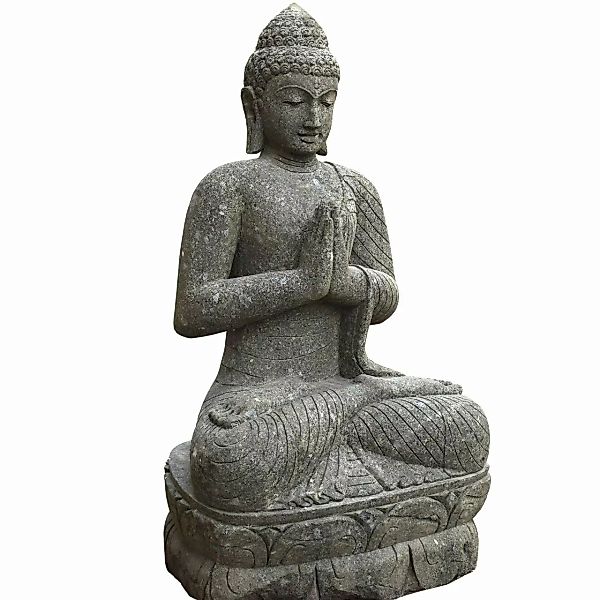 Garten Steinfigur Buddha Sambhal Mit Anjali Geste günstig online kaufen