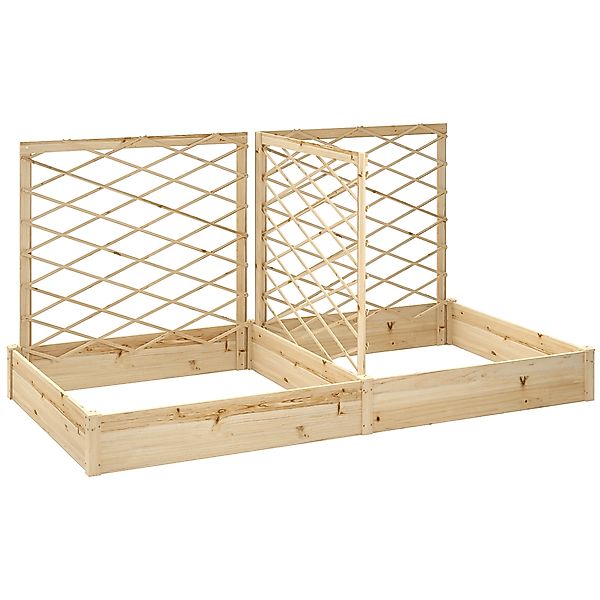 Outsunny Jardinière mit 3 anpassbaren Gittern, erhöhtes Gartenbeet, Außenbl günstig online kaufen