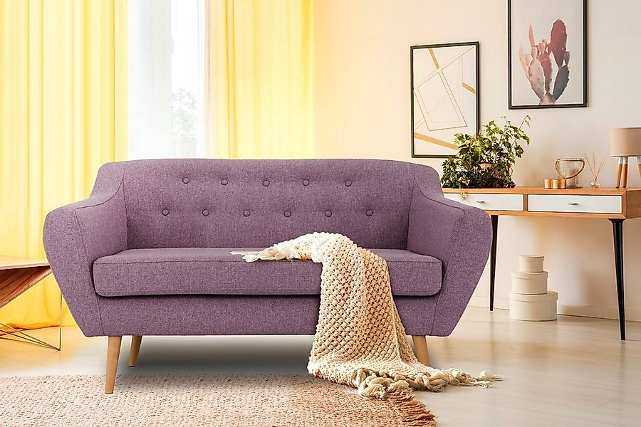andas 2-Sitzer "Renne", mit Heftung im Rücken im skandinavischem Stil günstig online kaufen