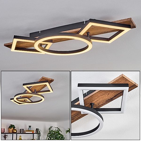 hofstein Deckenleuchte Deckenlampe aus Metall/MDF/Kunststoff in günstig online kaufen