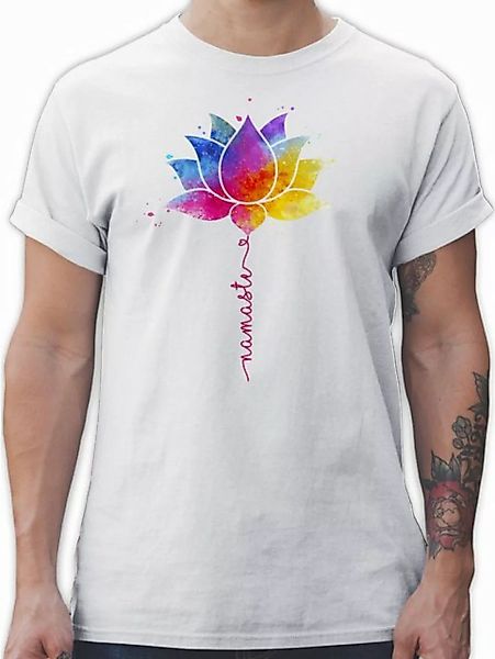 Shirtracer T-Shirt Namaste Lotusblüte I Meditation I Yoga I Mandala Spirit günstig online kaufen