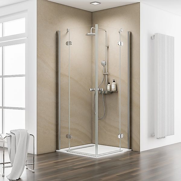 Schulte ExpressPlus Eckeinstieg 4-tlg. MasterClass Chromoptik 80x80x200cm günstig online kaufen