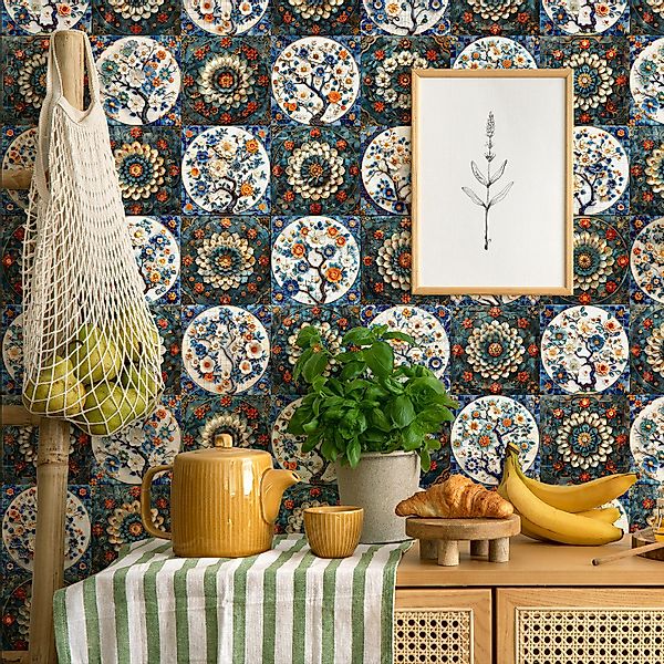 COOL-i ® Fliesenaufkleber 24er-Pack Vintage Fliesenaufkleber günstig online kaufen