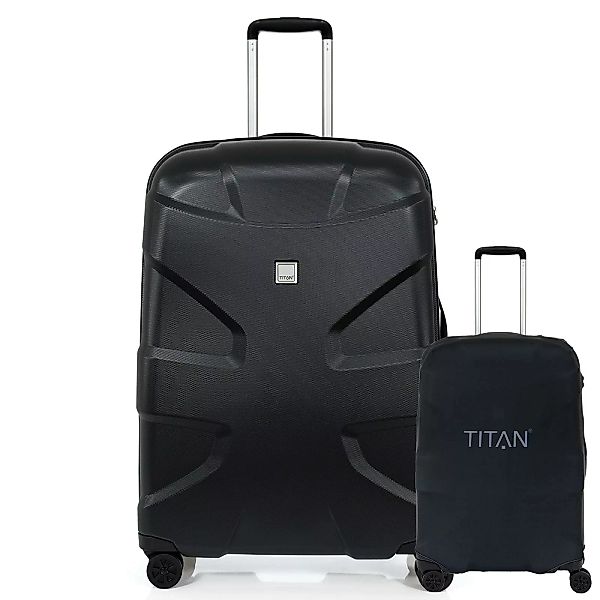 TITAN X2 Black Shark-Skin 76cm Hartschalen Trolley inkl. Kofferschutz günstig online kaufen