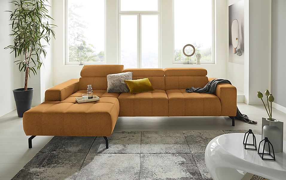 DOMO collection Ecksofa "Cunelli tolle Sitznähte als Designelement, fester günstig online kaufen