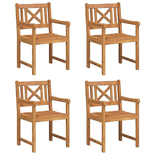 vidaXL Gartenstühle 4 Stück 56x55,5x90 cm Massivholz Akazie 3324846 günstig online kaufen
