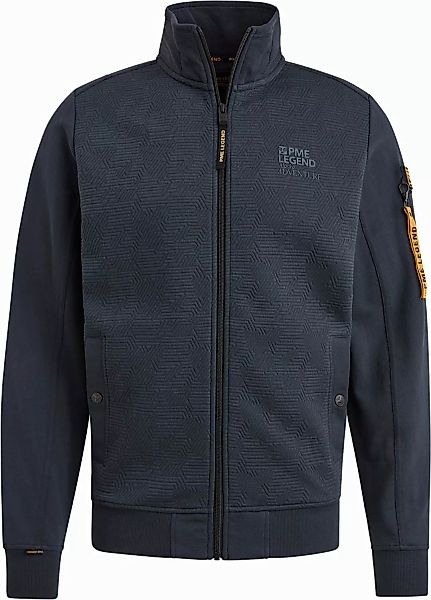 PME Legend Strickjacke Jacquard Interlock Navy - Größe XXL günstig online kaufen