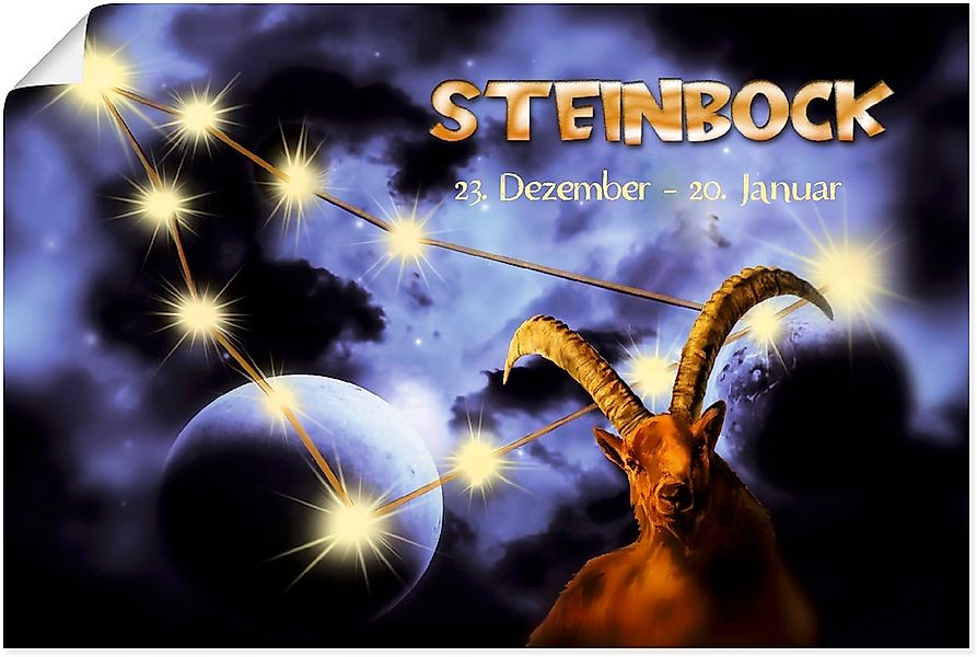 Artland Wandbild "Sternzeichen - Steinbock", Bilder von Sternzeichen, (1 St günstig online kaufen