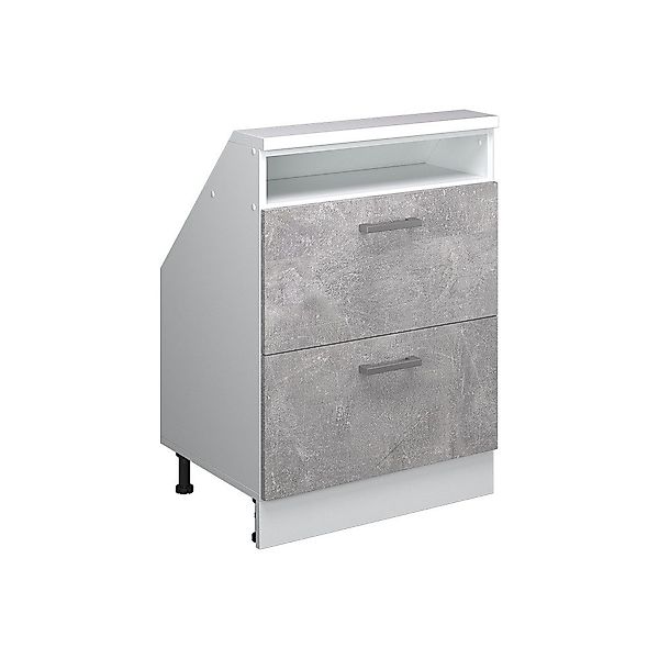 Vicco Unterschrank R-Line, Beton/Weiß, 60 cm günstig online kaufen