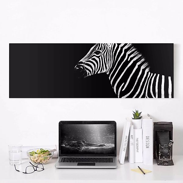 Leinwandbild Tiere - Panorama Zebra Safari Art günstig online kaufen