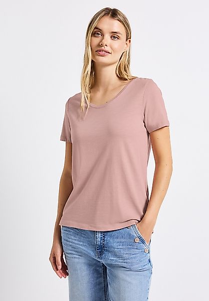 STREET ONE V-Shirt im soften Baumwoll-Mix günstig online kaufen