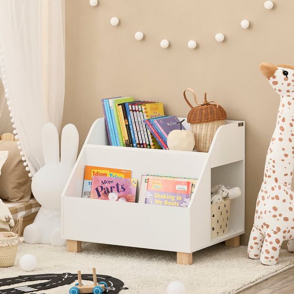 SoBuy Kinderregal mit 3 Fächern Spielzeugregal Bücherregal Standregal KMB54 günstig online kaufen