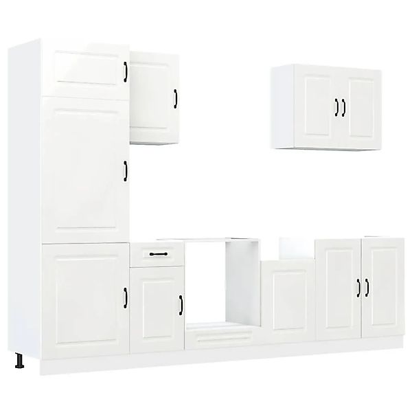 vidaXL 7 Tlg Küchenschrank-Set Kalmar Hochglanz-Weiß Holzwerkstoff 3314763 günstig online kaufen